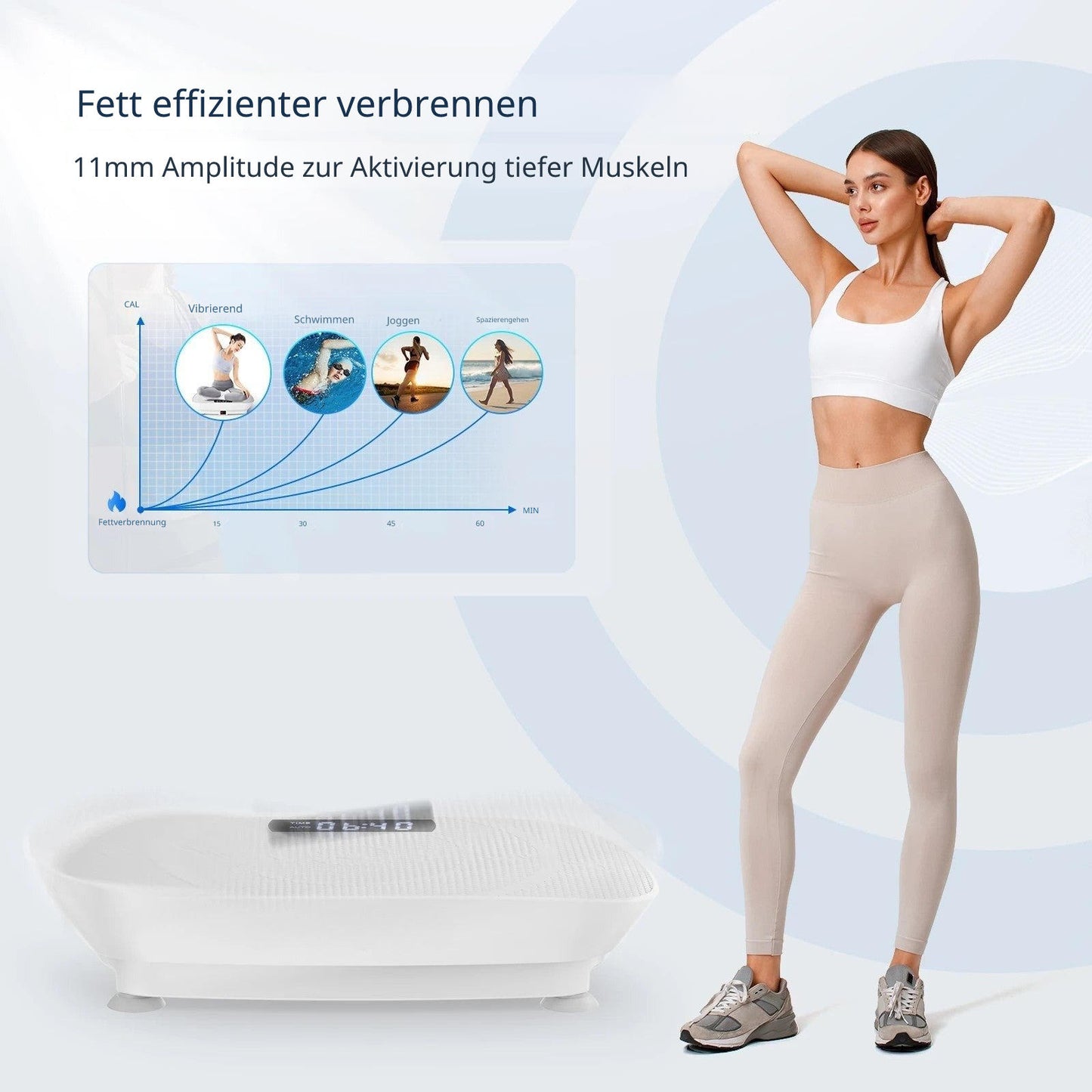 FitRoomPro Vibration Plate Trainer mit Widerstandsbändern