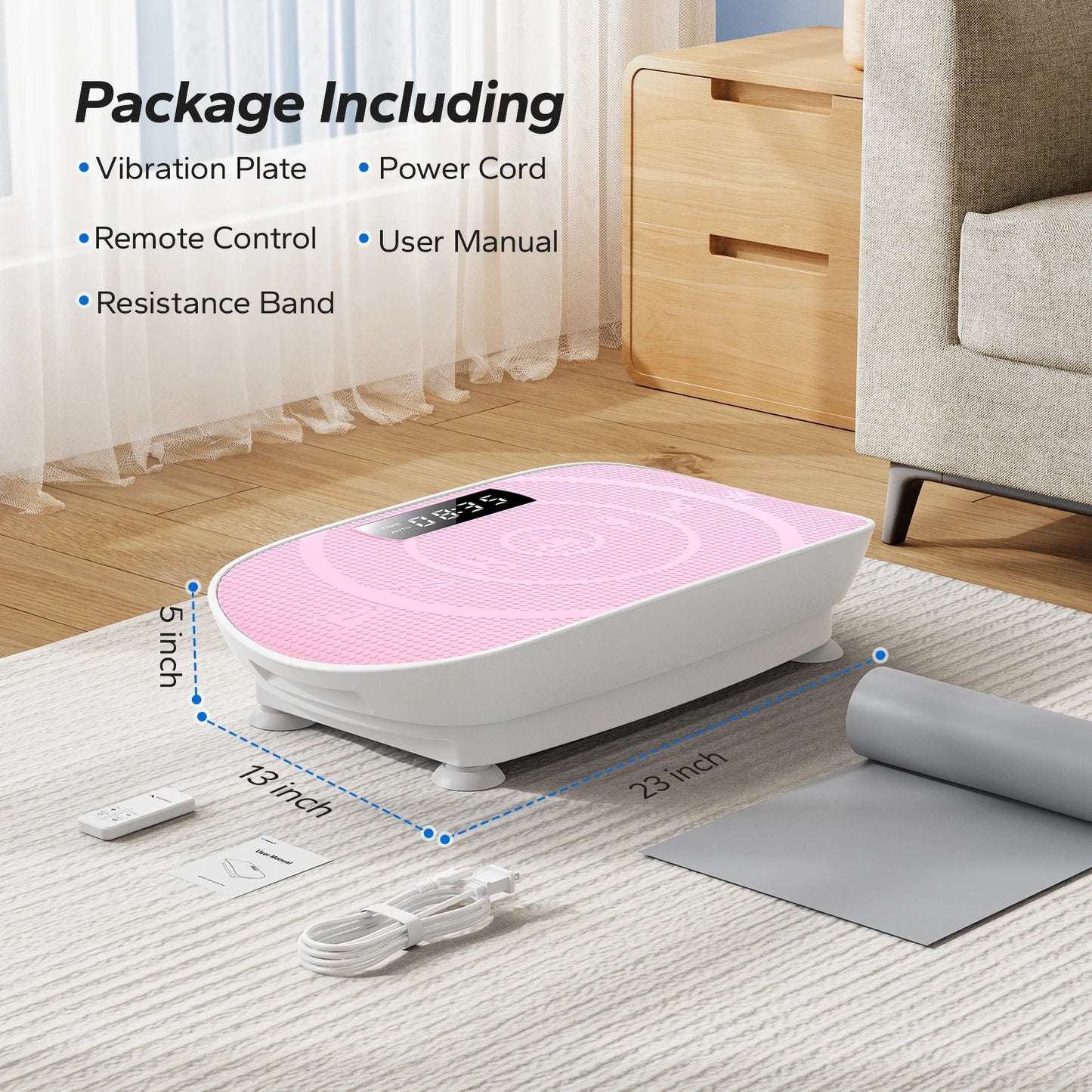 FitRoomPro Vibration Plate Trainer mit Widerstandsbändern