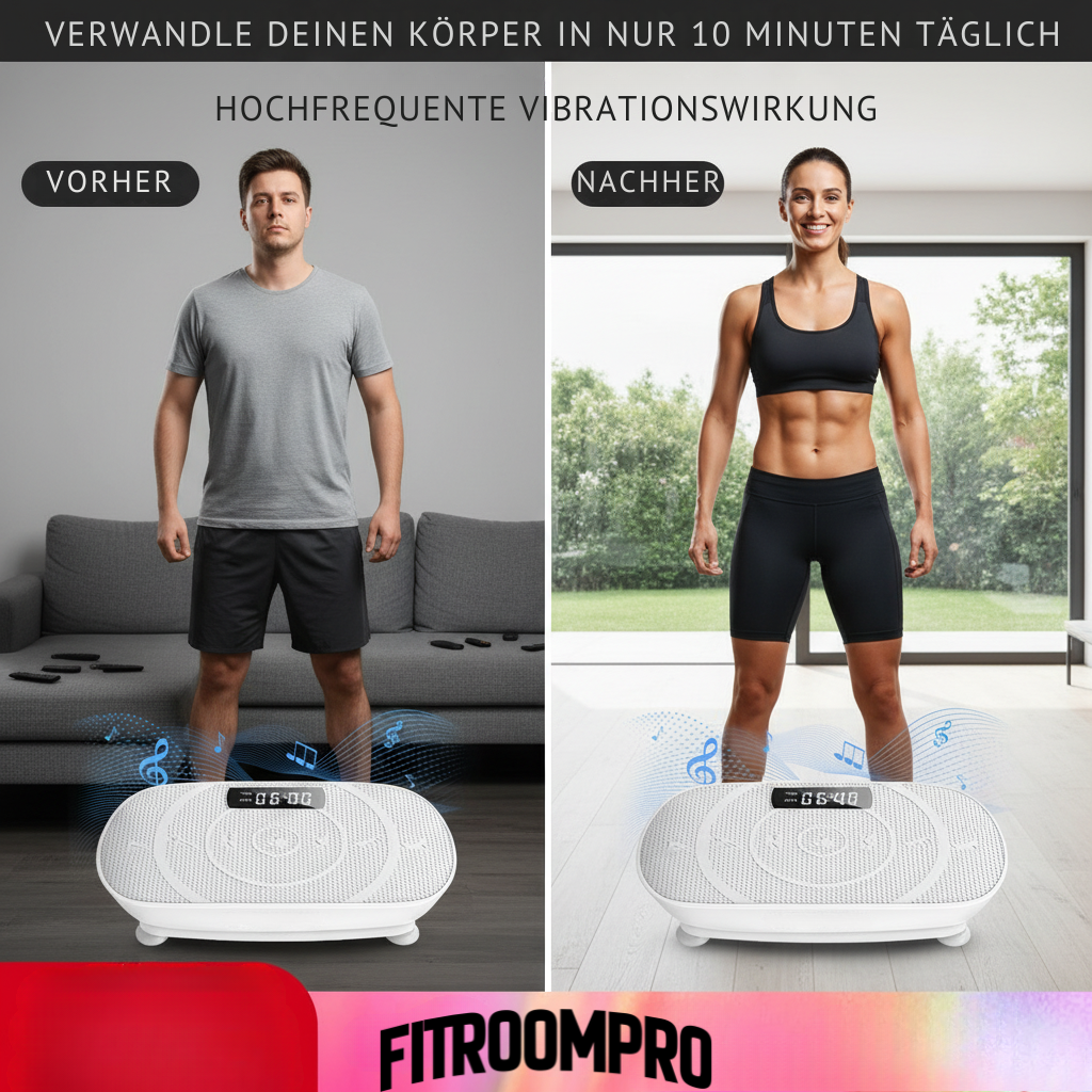 FitRoomPro Vibration Plate Trainer mit Widerstandsbändern